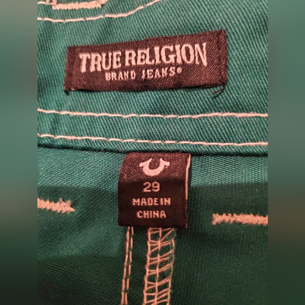 NWT True Religion Adventurine Green Single Needle Military Cargo Pants - Picture 8 of 16